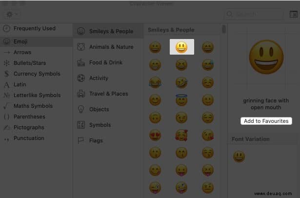 So verwenden Sie Emojis auf dem Mac 