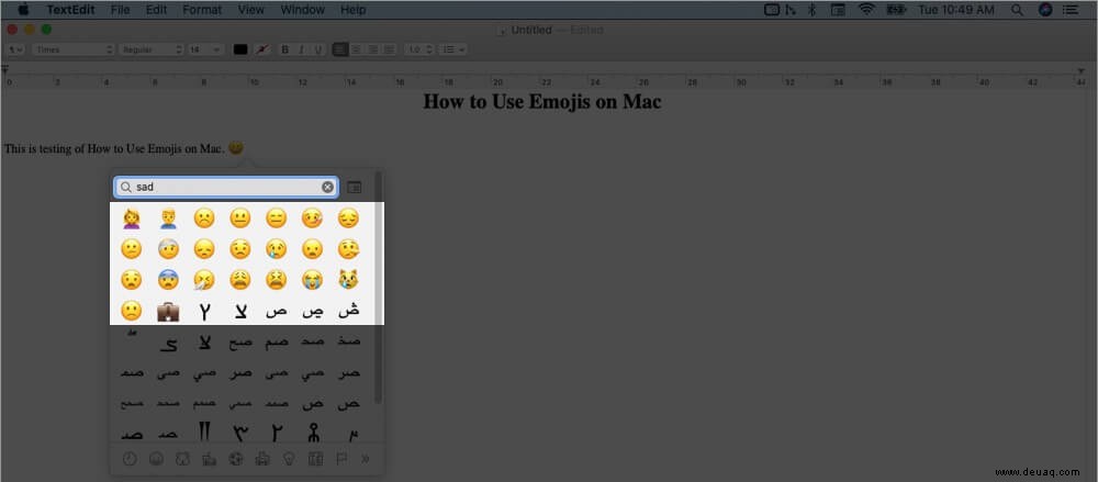 So verwenden Sie Emojis auf dem Mac 