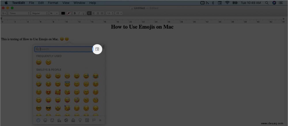 So verwenden Sie Emojis auf dem Mac 