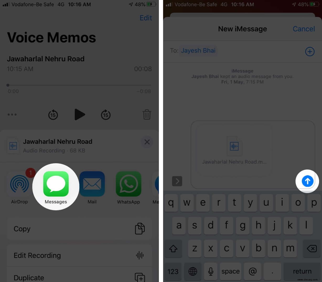 So senden Sie eine Sprachnachricht auf iPhone und iPad 