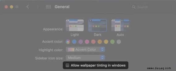 So ändern Sie die Systemakzentfarbe auf dem Mac 