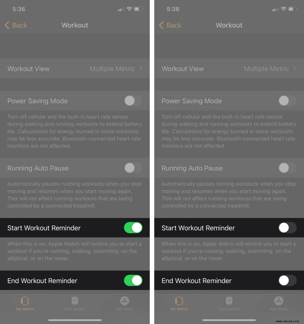 So verwenden Sie die automatische Trainingserkennung auf der Apple Watch 