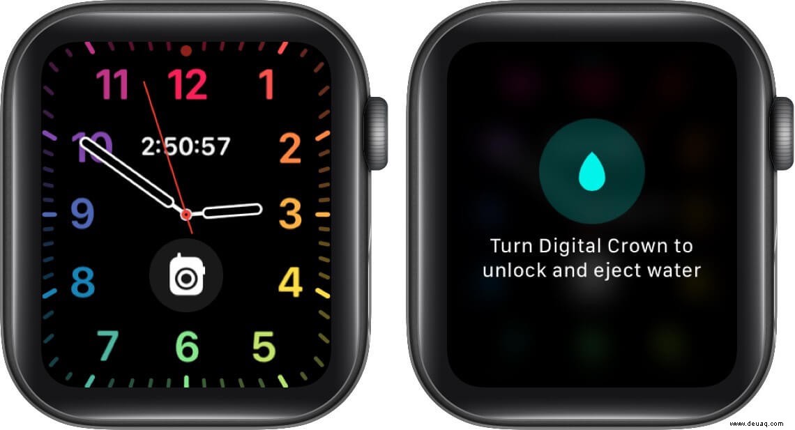 So verwenden Sie die Wassersperre, um Wasser von der Apple Watch auszustoßen 