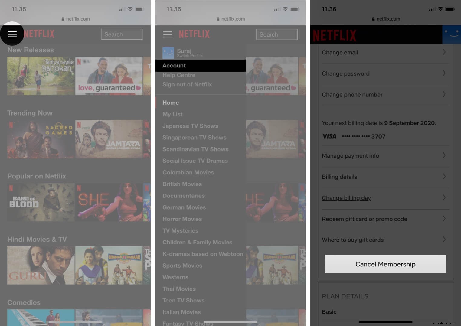So kündigen Sie das Netflix-Abonnement auf iPhone und iPad 