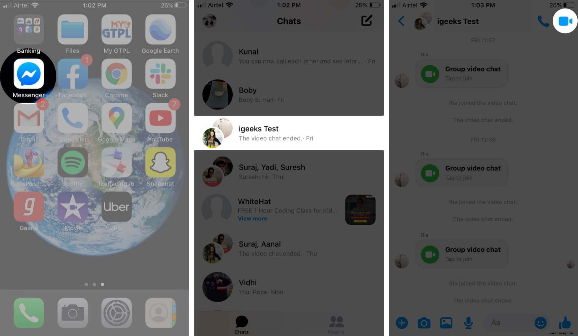 So gruppieren Sie Video-Chats in Facebook Messenger auf iPhone und iPad 