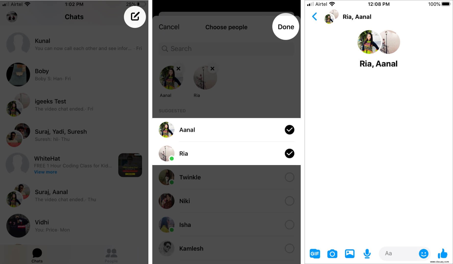 So gruppieren Sie Video-Chats in Facebook Messenger auf iPhone und iPad 
