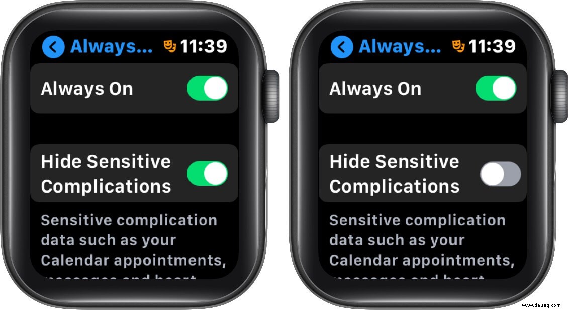 So schalten Sie das Always-On-Display auf der Apple Watch Series 6 und 5 aus 