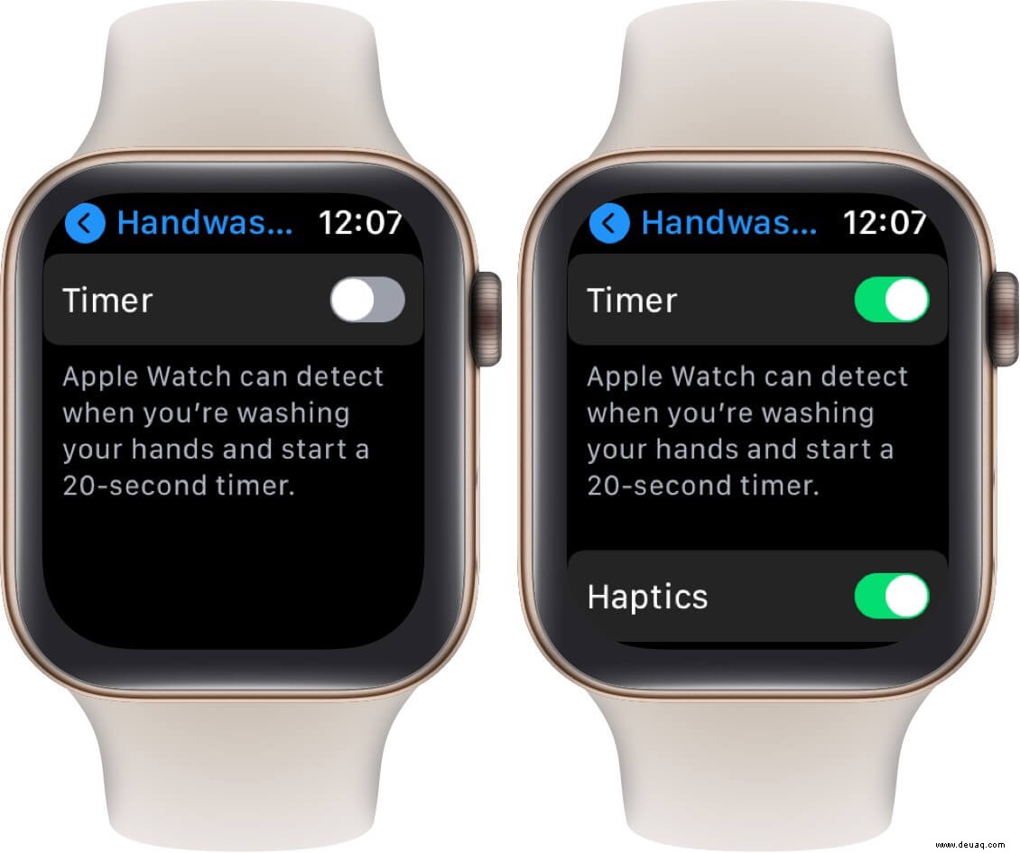 So verwenden Sie die Handwaschfunktion in watchOS 7 auf der Apple Watch 