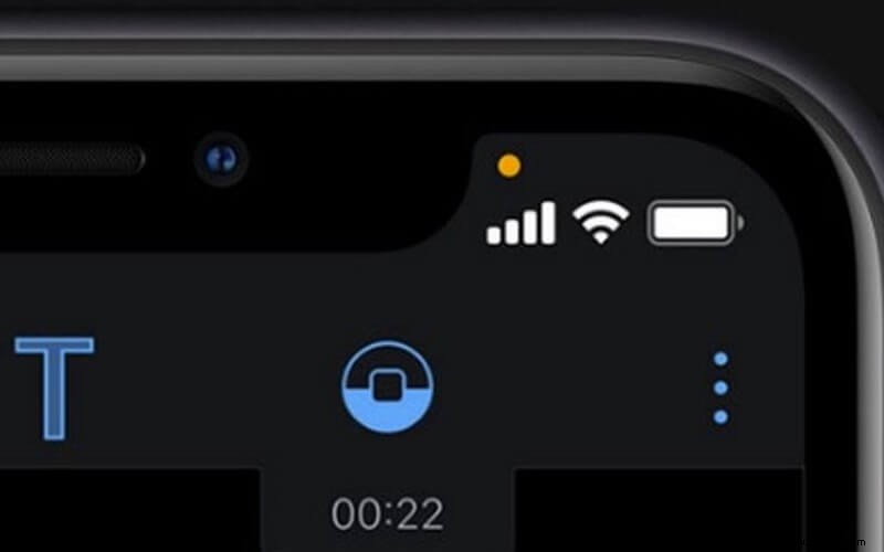 Was bedeuten die grünen und orangen Punkte in iOS 14? 