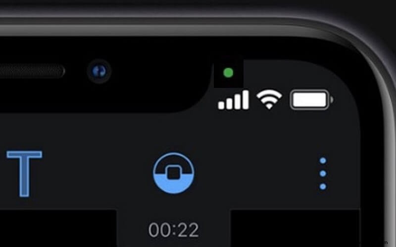 Was bedeuten die grünen und orangen Punkte in iOS 14? 