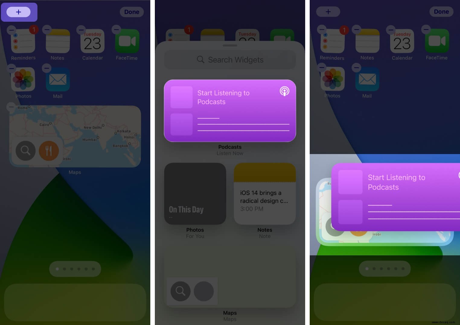 So fügen Sie Widgets zum iPhone-Startbildschirm in iOS 15/14 hinzu 