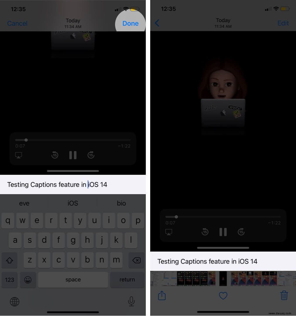 So fügen Sie Fotos und Videos auf dem iPhone / iPad eine Bildunterschrift hinzu 
