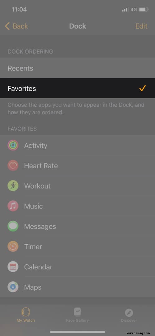 So verwenden Sie das Dock auf Ihrer Apple Watch in watchOS 7 