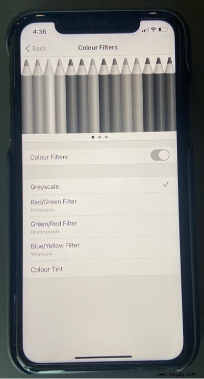 So verwenden Sie Farbfilter auf iPhone und iPad 