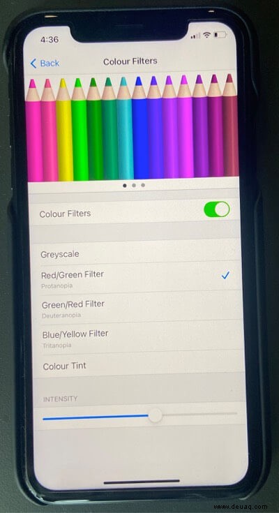 So verwenden Sie Farbfilter auf iPhone und iPad 