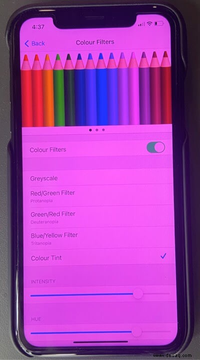 So verwenden Sie Farbfilter auf iPhone und iPad 