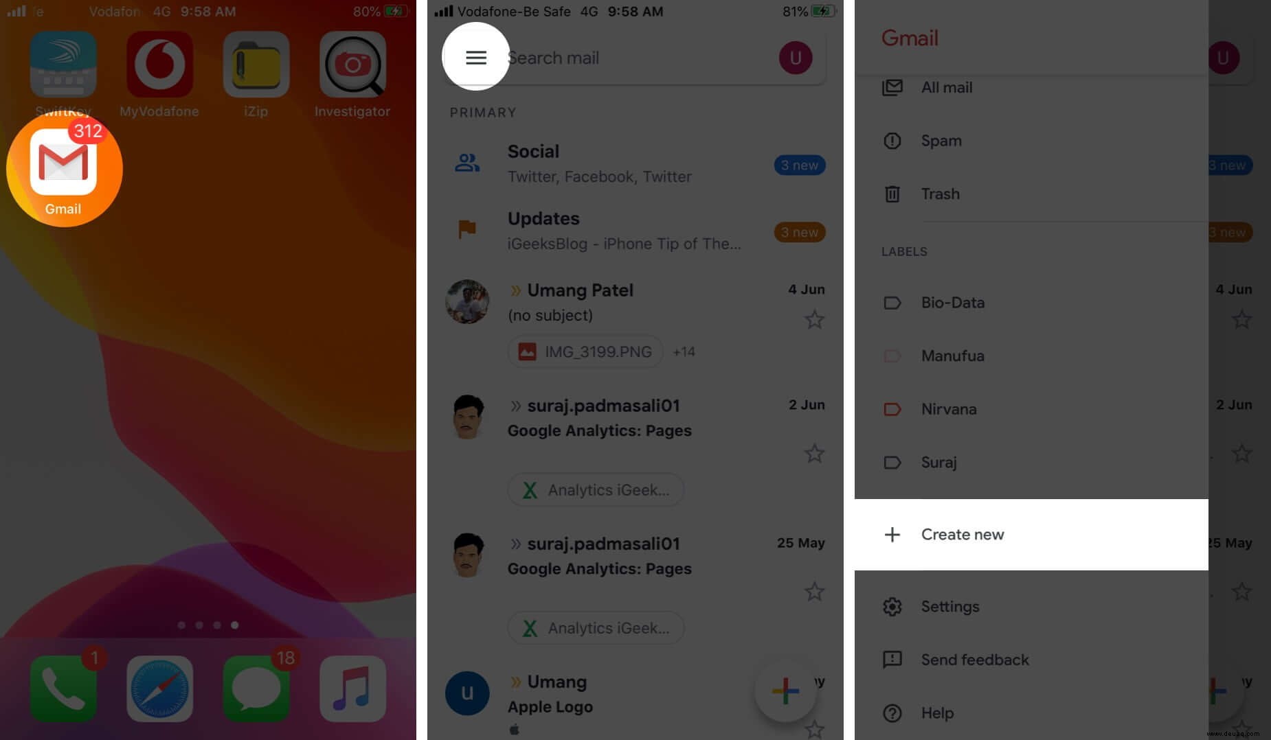 Tipps zur Verwendung der Google Mail-App wie ein Profi auf iPhone und iPad 