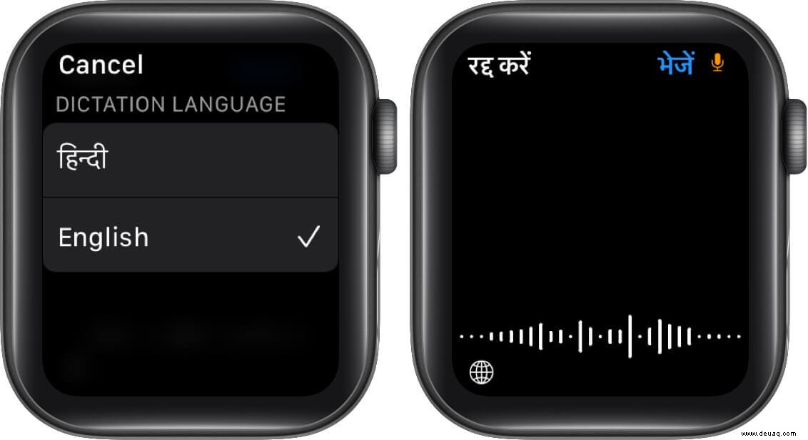 So ändern Sie die Diktiersprache auf der Apple Watch 