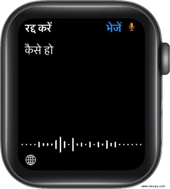 So ändern Sie die Diktiersprache auf der Apple Watch 