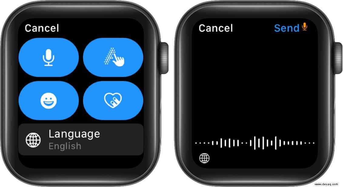 So ändern Sie die Diktiersprache auf der Apple Watch 