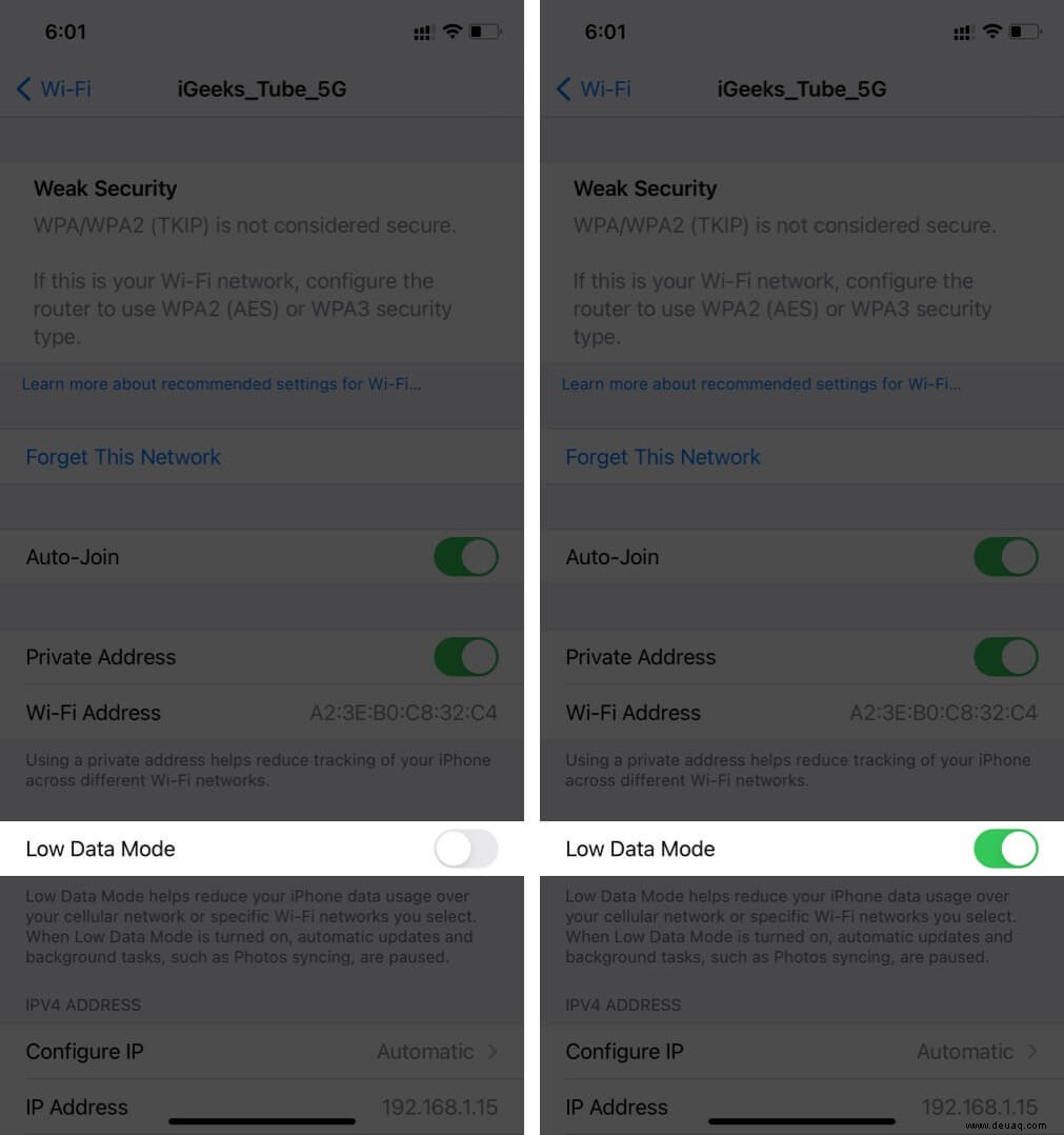 So verwenden Sie den Low-Data-Modus auf iPhone und iPad 