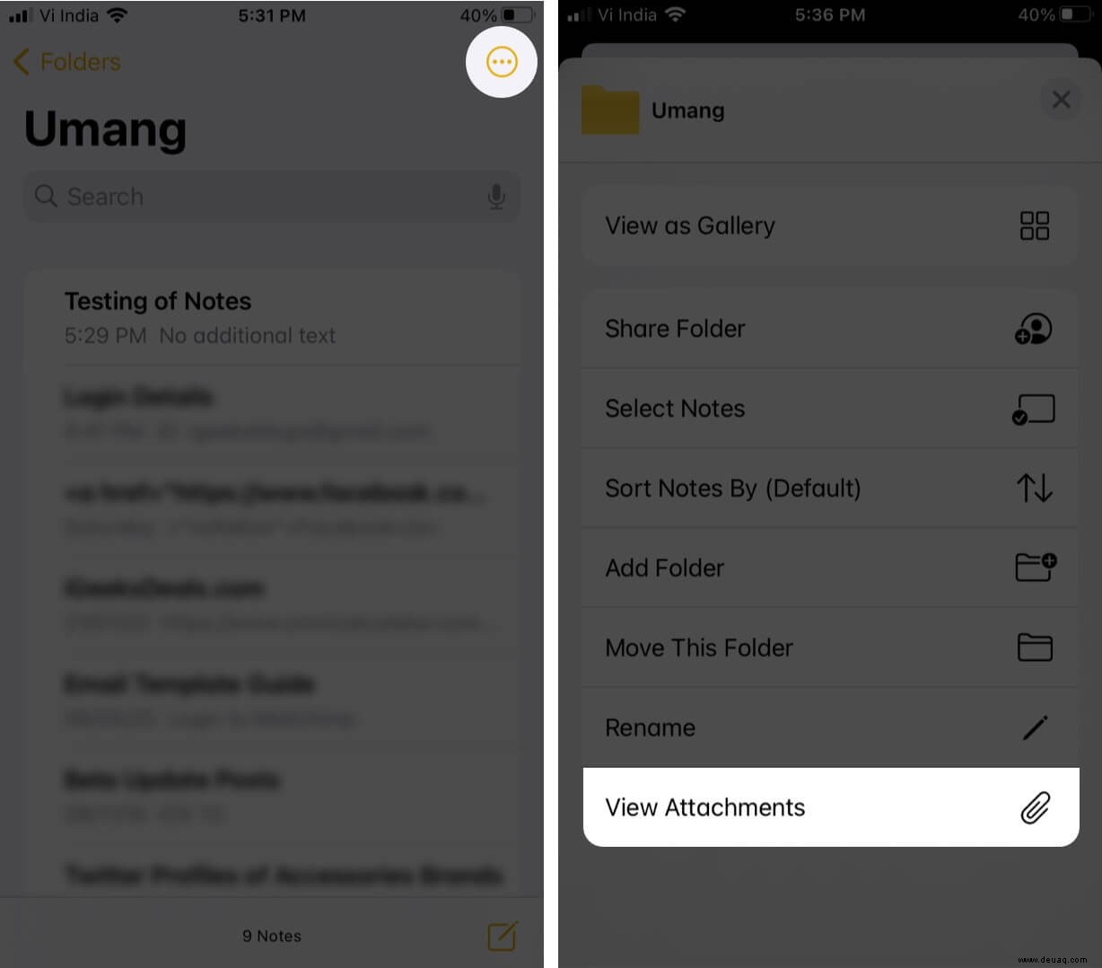 So suchen Sie in der Notizen-App auf iPhone und iPad 