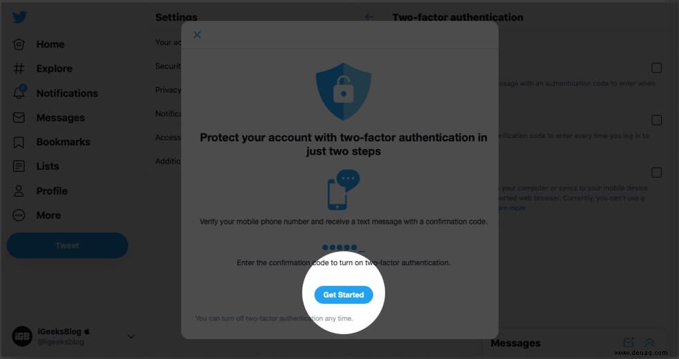 So aktivieren Sie 2FA für Twitter (Zwei-Faktor-Authentifizierung) 