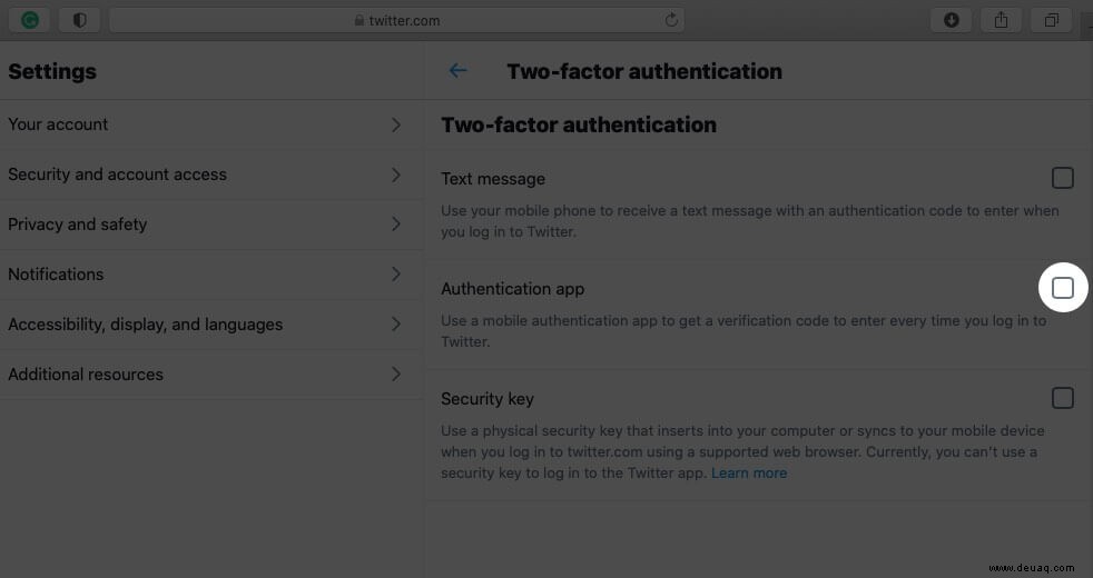 So aktivieren Sie 2FA für Twitter (Zwei-Faktor-Authentifizierung) 