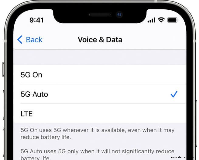 So schalten Sie 5G auf der iPhone 12-Serie ein oder aus 