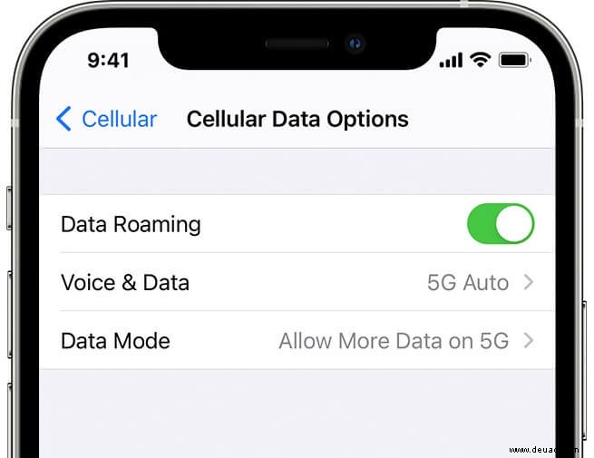 So schalten Sie 5G auf der iPhone 12-Serie ein oder aus 