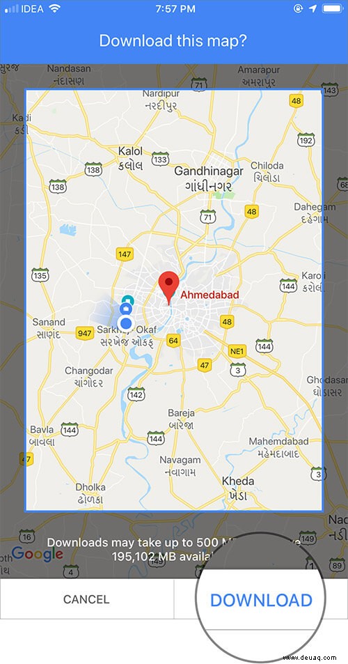 So laden Sie Offline-Karten in Google Maps auf dem iPhone herunter und verwenden sie 