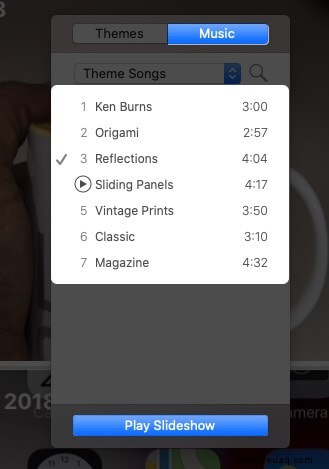 So erstellen Sie eine Diashow auf dem Mac in der Fotos-App 