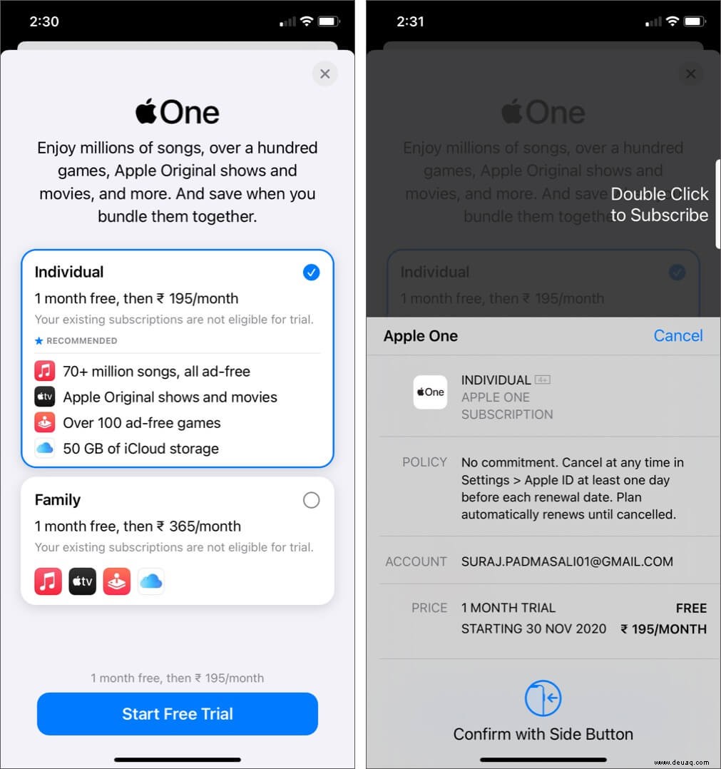 iOS 14:So melden Sie sich bei Apple One auf iPhone und iPad an 