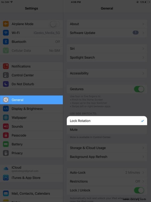 So ändern oder sperren Sie die Bildschirmausrichtung auf dem iPhone oder iPad 
