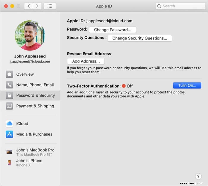 So richten Sie die Zwei-Faktor-Authentifizierung (2FA) für die Apple ID ein 
