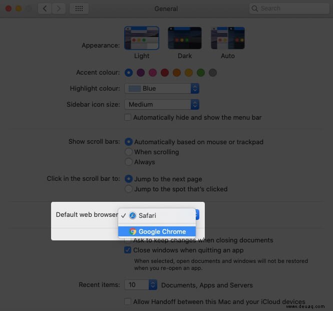 So ändern Sie den Standard-Webbrowser auf dem Mac:2 Erklärungen 