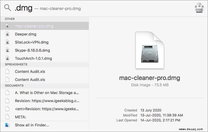 Was ist Anderer auf dem Mac-Speicher und wie lösche ich ihn? 