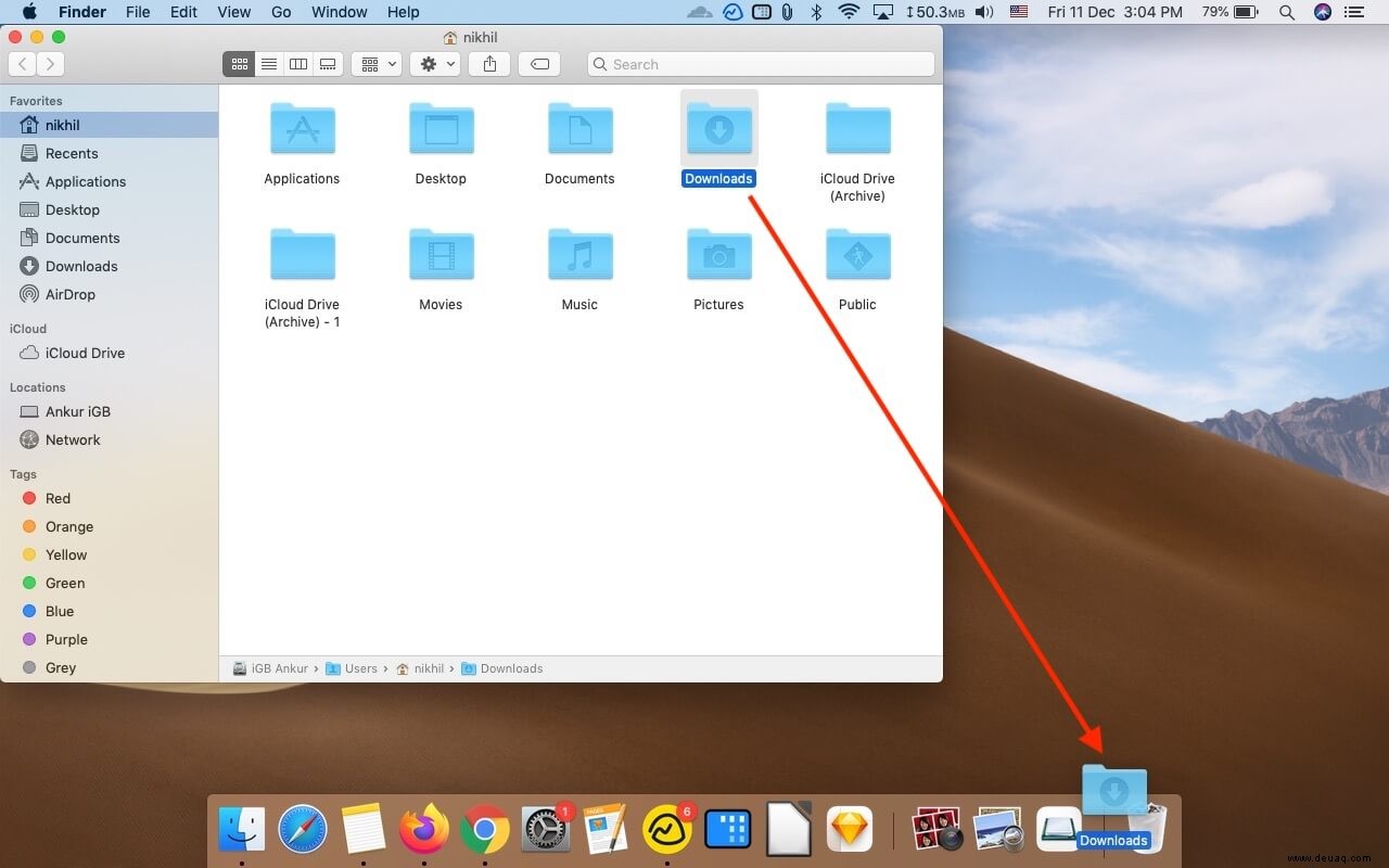 So stellen Sie den Ordner „Fehlende Downloads“ im Mac-Dock wieder her 