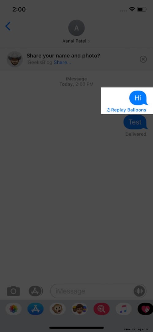So deaktivieren Sie iMessage-Bildschirmeffekte auf iPhone und iPad 