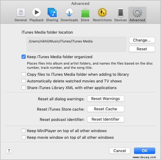 So teilen Sie die iTunes-Mediathek in mehrere Ordner auf! 