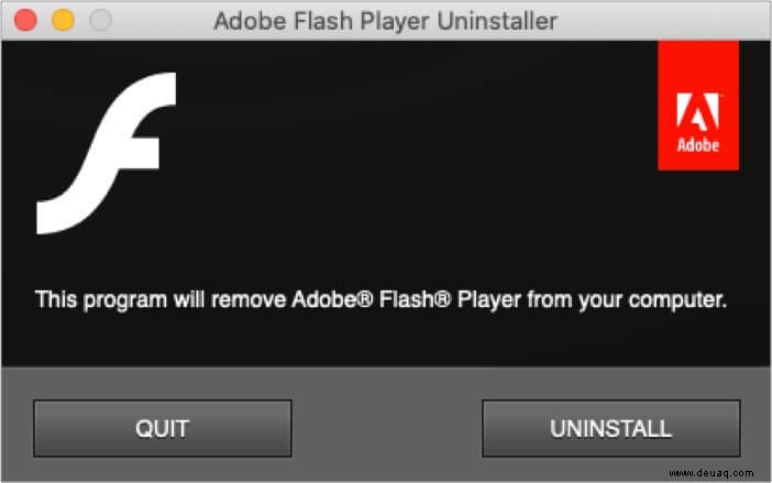 So deinstallieren Sie Adobe Flash Player auf einem Mac 