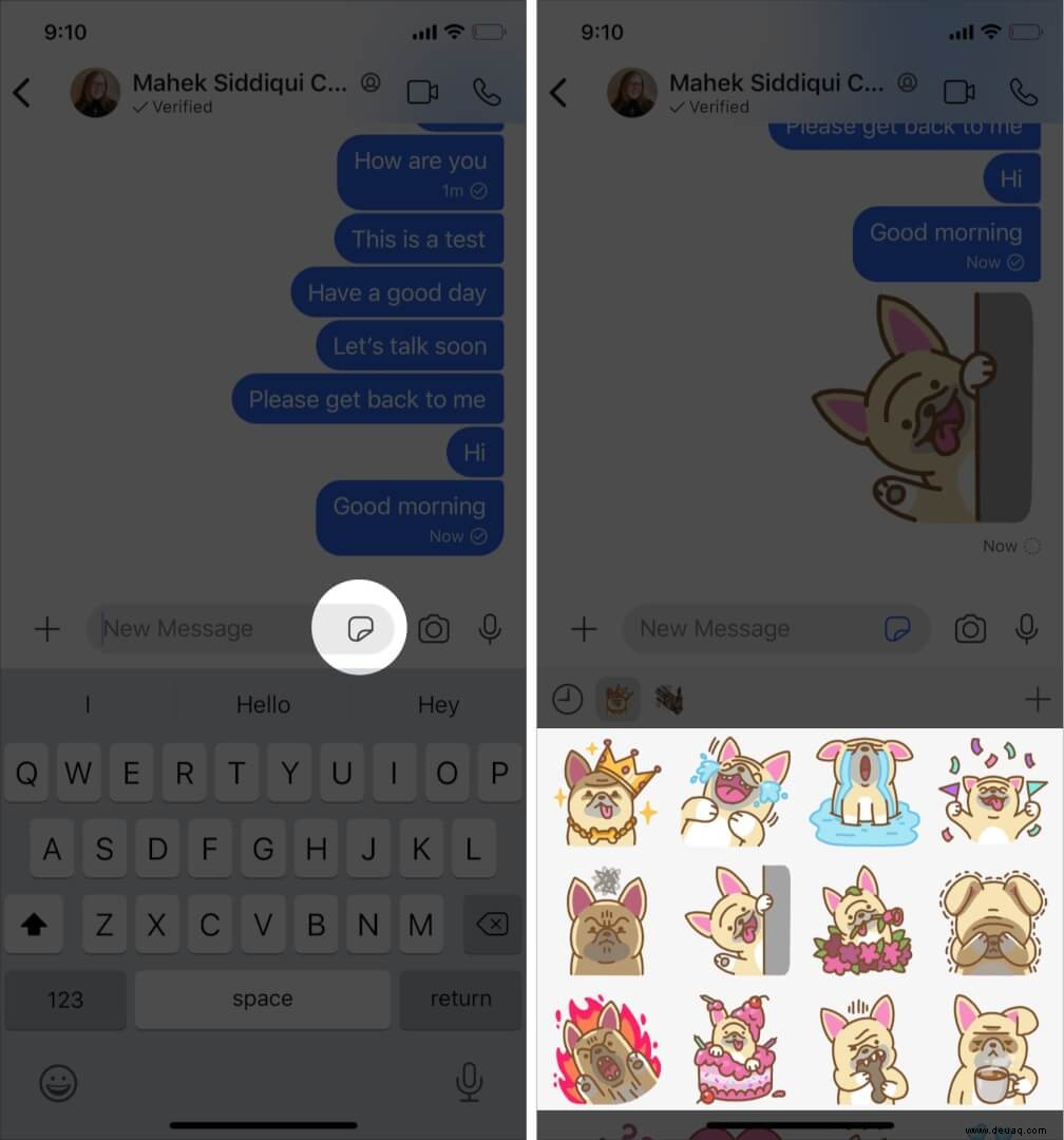 So verwenden Sie Sticker-Packs in der Signal-App auf iPhone und iPad 