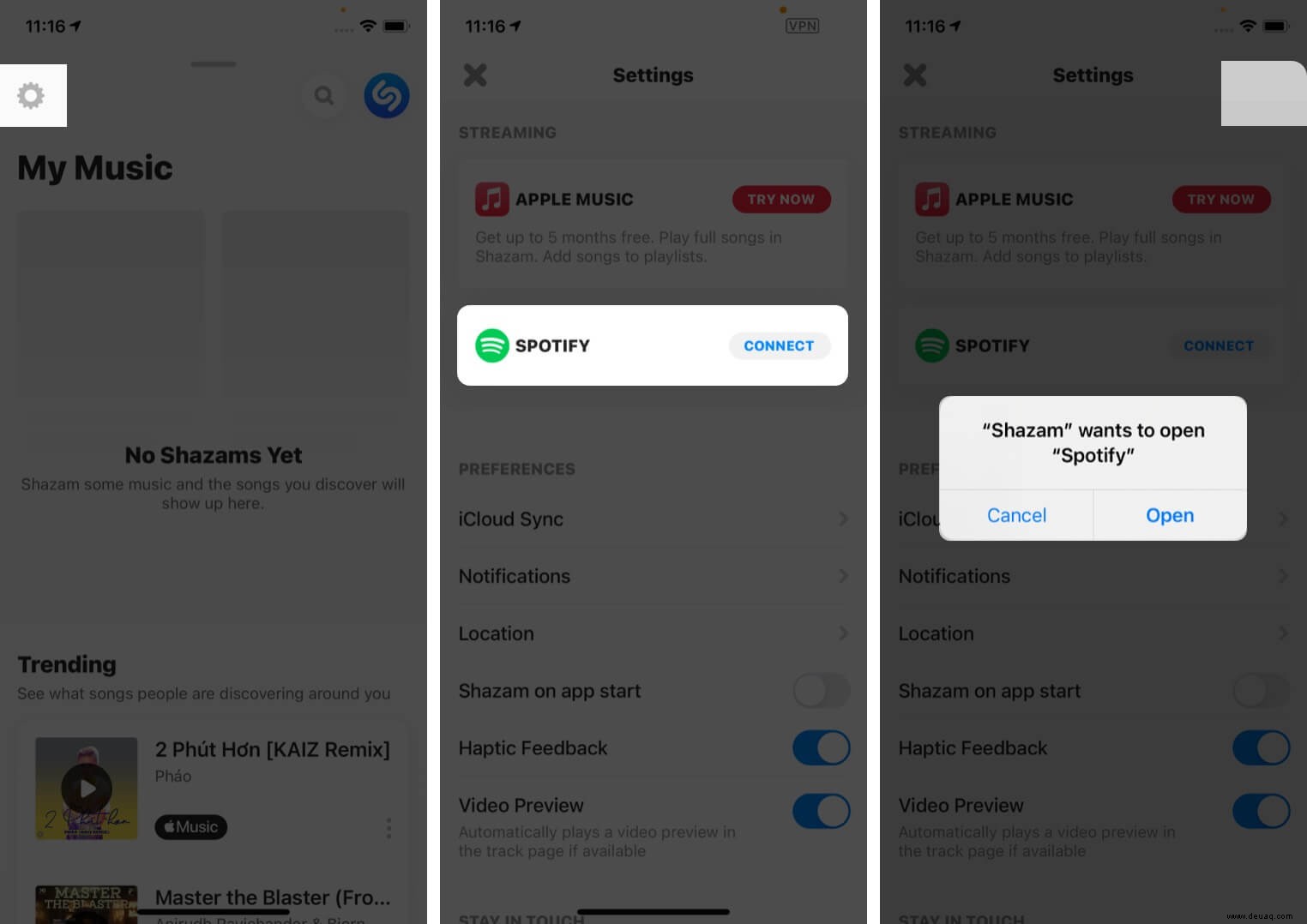 So verwenden Sie Shazam mit Apple Music, Snapchat und mehr 