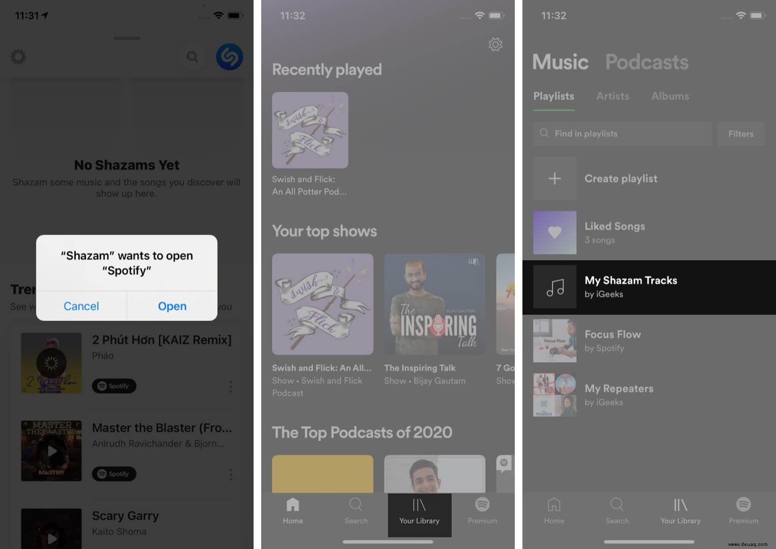 So verwenden Sie Shazam mit Apple Music, Snapchat und mehr 