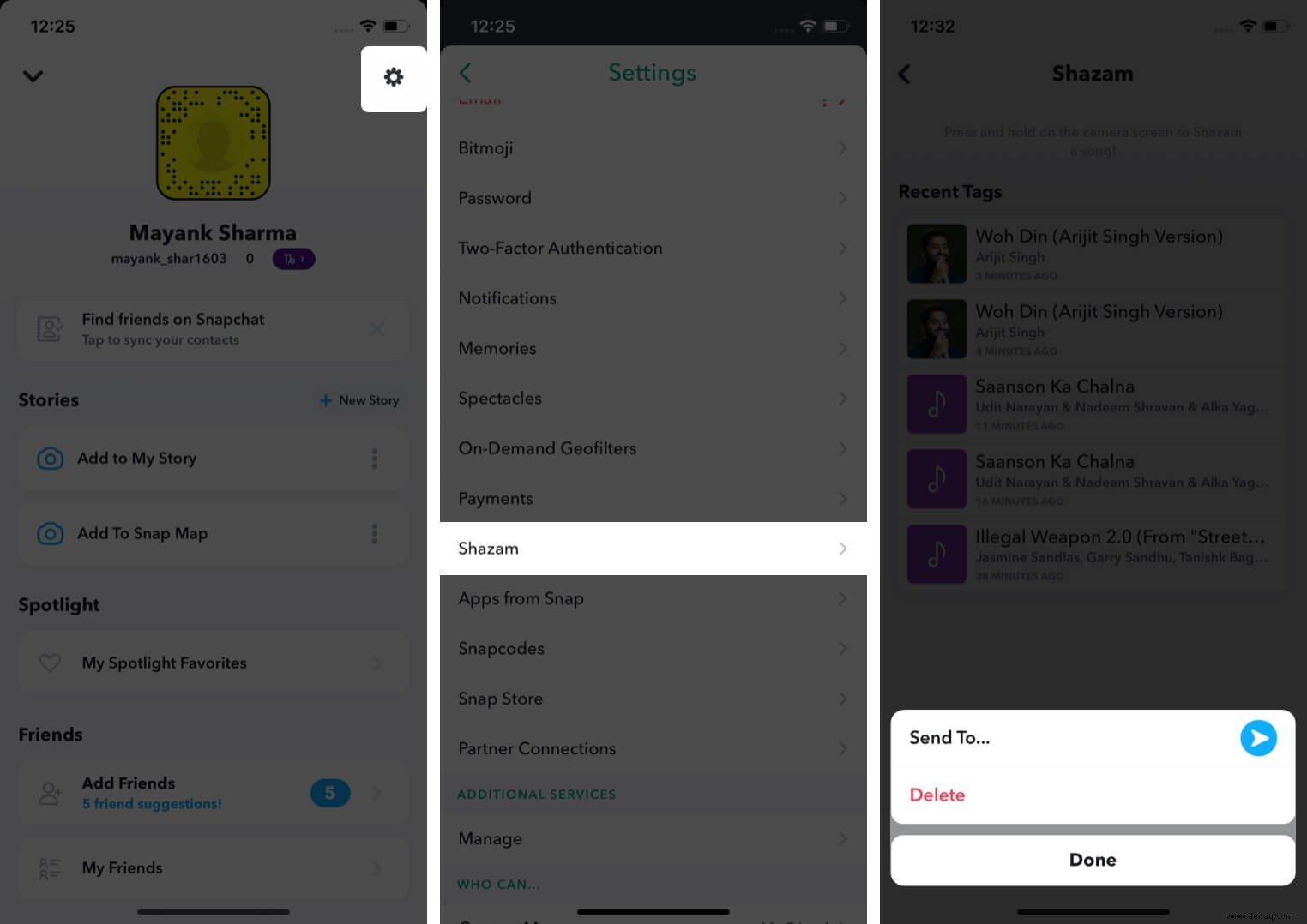 So verwenden Sie Shazam mit Apple Music, Snapchat und mehr 