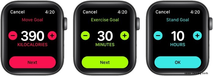 So ändern Sie das Kalorienziel auf der Apple Watch in watchOS 7 