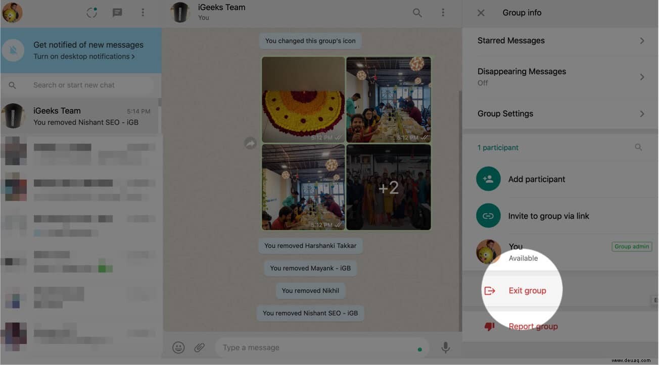 So löschen Sie eine WhatsApp-Gruppe auf iPhone und Computer 