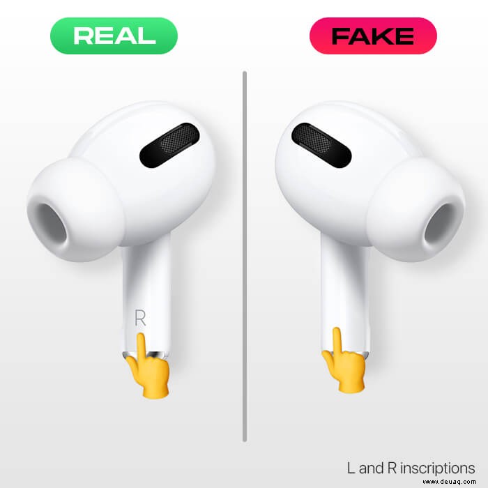 Echte vs. gefälschte AirPods Pro:So erkennen Sie gefälschte AirPods Pro 