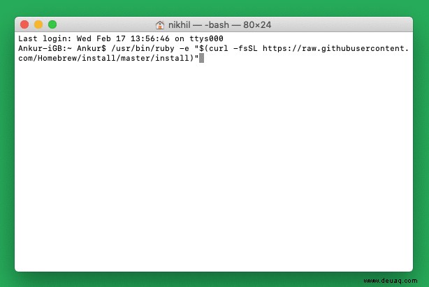 So installieren Sie Homebrew in macOS Catalina oder M1 Mac 