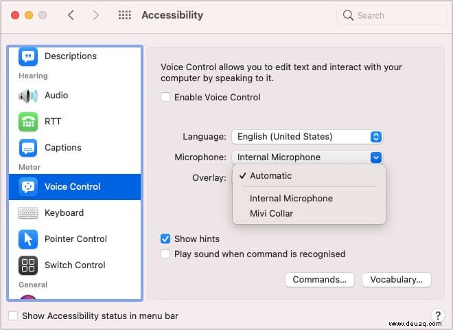 So verwenden Sie die Sprachsteuerung auf dem Mac:Die ultimative Anleitung 